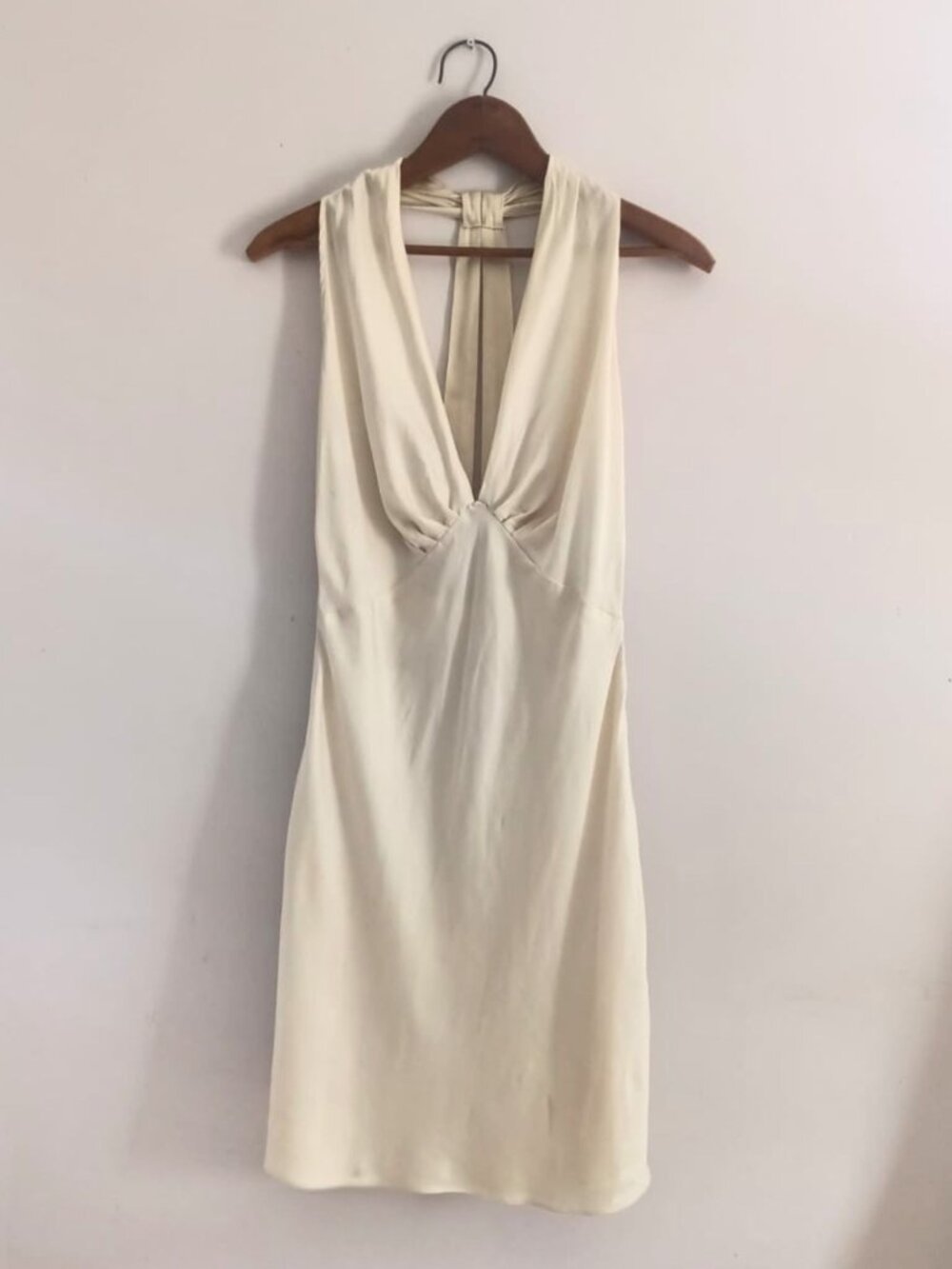 Victoria's Secret 100% Silk Ivory Halter Slip Dress Nightgown | Bridal/Honeymoon